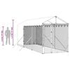 vidaXL Vanjski kavez za pse s krovom srebrni 2x6x2,5 m pocinčani čelik