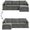 vidaXL Sofa Tamno siva 198 x 134 x 80 cm Bar&scaron;un