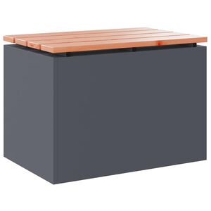 vidaXL Vrtna klupa 1-Broj sjedala 60 x 40 x 43 cm Čelik Antracit