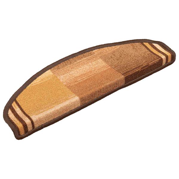 vidaXL Samoljepljivi otirači za stepenice 15 kom smeđi 65 x 21 x 4 cm