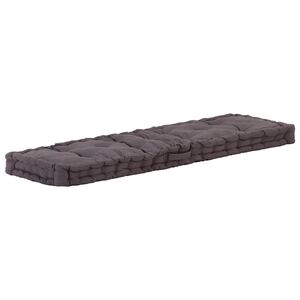 vidaXL Paletni podni jastuk pamučni 120 x 40 x 7 cm antracit