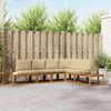vidaXL Set vanjskih sofa s jastukom 6 Komad Prirodna i bež