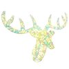 vidaXL Reindeer vuče saonice Topla bijela 68 x 36.5 x 62.5 cm PET
