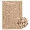 vidaXL Tepih ZIZUR 160 x 230 cm s izgledom jute unutarnji i vanjski
