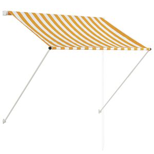 vidaXL Tenda na uvlačenje 150 x 150 cm žuto-bijela