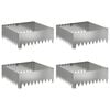 vidaXL Ograda oko Travnjaka 4 pcs 60 x 60 x 20 cm Čelik Srebrna