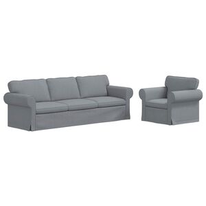 vidaXL Set sofe 2 pcs Svijetlo siva 245 x 82 x 80 cm tkanina