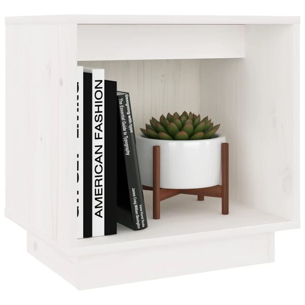 vidaXL Noćni ormarić bijeli 40 x 30 x 40 cm od masivne borovine