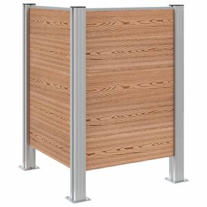 vidaXL Ograda za kante za smeće Smeđa 85 x 85 x 115 cm Aluminij i WPC