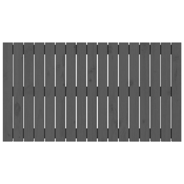 vidaXL Zidno uzglavlje sivo 108 x 3 x 60 cm od masivne borovine