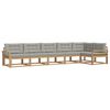 vidaXL Set vanjskih sofa 4 pcs Bijela i svjetlosiva Poliester