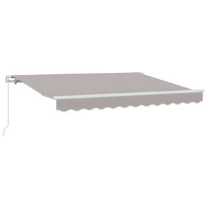vidaXL Skrovita tenda Svijetlo siva 250 x 200 cm tkanina