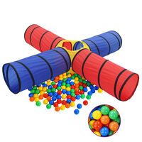 vidaXL Dječji tunel za igru s 250 loptica raznobojni