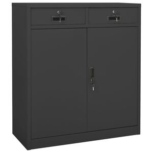 vidaXL Uredski ormarić antracit 90 x 40 x 102 cm čelični
