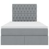 vidaXL Krevet s madracem i skladi&scaron;tem Svijetlo siva 120 x 190 cm
