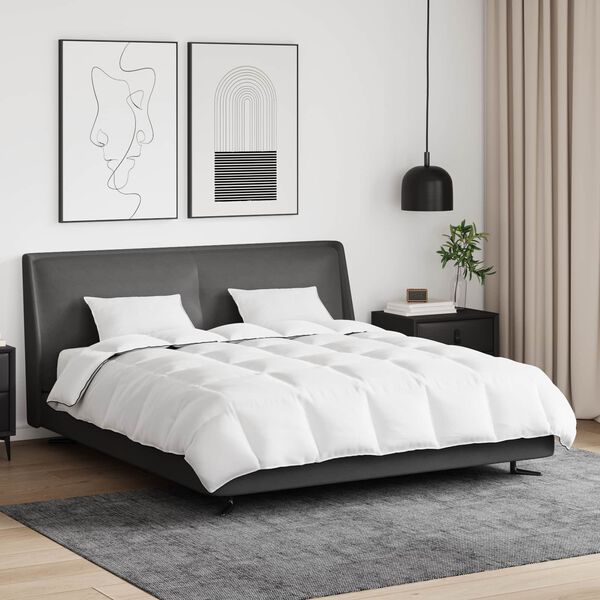 vidaXL Zimska pokrivača s jastukom 3 pcs Bijelo Perje