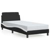 vidaXL Okvir za krevet Dover crno-bijeli 90 x 200 cm umjetna koža