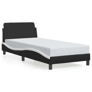 vidaXL Okvir za krevet Dover crno-bijeli 90 x 200 cm umjetna koža
