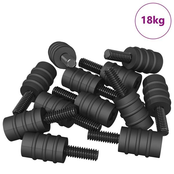 vidaXL Odstojni vijak 4865 pcs Crna M4 Guma i čelik