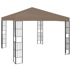 vidaXL Sjenica 3 x 3 m smeđe-siva