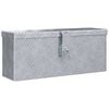 vidaXL Aluminijska kutija 48,5 x 14 x 20 cm srebrna