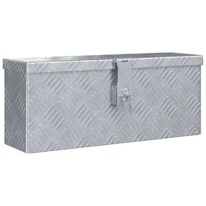 vidaXL Aluminijska kutija 48,5 x 14 x 20 cm srebrna
