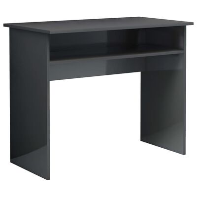 vidaXL Radni stol visoki sjaj sivi 90 x 50 x 74 cm od iverice