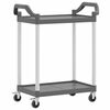 vidaXL Kolica s 2 razine siva 81 x 41 x 92 cm aluminijska