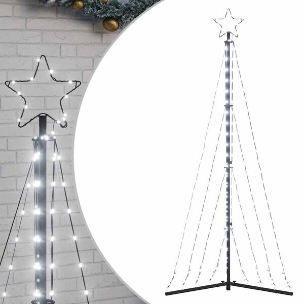 vidaXL LED božićno drvce 339 LED hladno bijelo 182 cm