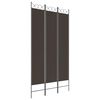 vidaXL Sobna pregrada s 3 panela smeđa 120x220 cm od tkanine