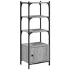 vidaXL Regal za knjige 3 razine siva boja hrasta 41x30x109,5 cm drveni