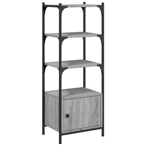 vidaXL Regal za knjige 3 razine siva boja hrasta 41x30x109,5 cm drveni