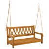 vidaXL Ljulska klupa za vrt 2 -Seater 110 x 56 x 58 cm Prirodna
