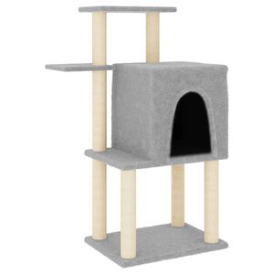 vidaXL Penjalica za mačke sa stupovima za grebanje svjetlosiva 97 cm