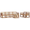 vidaXL Set vanjskih sofa 7 pcs Prirodna Čvrsto drvo akacije