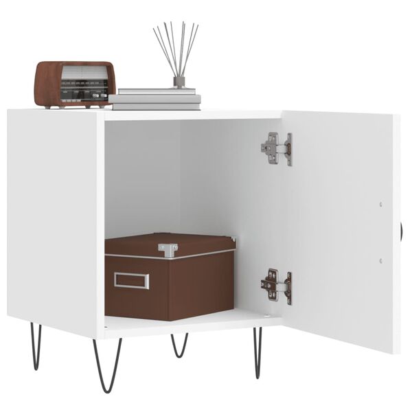 vidaXL Noćni ormarić bijeli 40 x 40 x 50 cm od konstruiranog drva