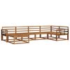 vidaXL Set vanjskih sofa 6 pcs Prirodna Čvrsto drvo akacije
