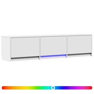 vidaXL TV ormarić s LED rasvjetom s ladicama Bijeli 165 x 34 x 40 cm