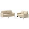 vidaXL 2-dijelni set sofa s jastucima krem od tkanine