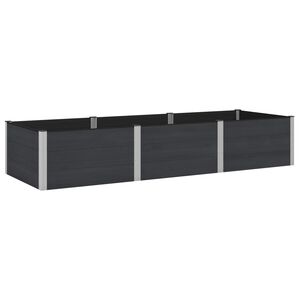 vidaXL Povi&scaron;ena vrtna gredica Crna 300 x 100 x 54 cm