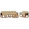 vidaXL Set vanjskih sofa s jastukom 6 pcs Prirodna