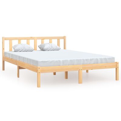 vidaXL Okvir za krevet od masivne borovine 120x190 cm mali bračni