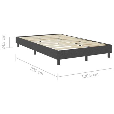 vidaXL Box spring okvir za krevet od tkanine sivi 120 x 200 cm