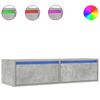 vidaXL TV ormarić s LED svjetlima siva boja betona 100X35,5x25 cm