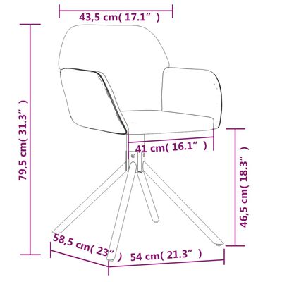 vidaXL Okretne blagovaonske stolice 2 kom svjetlosive baršunaste