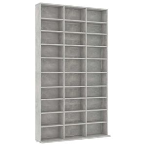 vidaXL Ormarić za CD-ove boja betona 102x16x177,5 cm konstruirano drvo