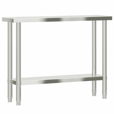 vidaXL Kuhinjski radni stol 110x30x85 cm od nehrđajućeg čelika