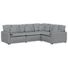 vidaXL Modularna sofa s jastucima, tkanina, svijetlo siva