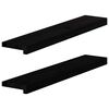 vidaXL Prozorske klupice 2 kom smeđe-crne 80x15x2 cm masivne hrast