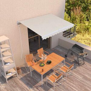 vidaXL Tenda na automatsko uvlačenje 300 x 250 cm krem